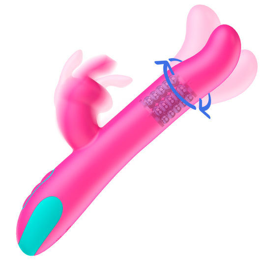 HAPPY LOKY - PLUTO VIBRATORE RABBIT E ROTATORE + TELECOMANDO WATCHME