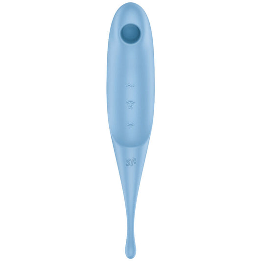 SATISFYER - STIMOLATORE E VIBRATORE TWIRLING PRO AIR PULSE BLU