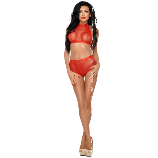 ME-SEDUCE - MONA SET ROSSO L/XL
