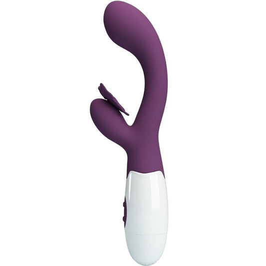 PRETTY LOVE - BUTTERFLY KISS VIBRATORE RABBIT E STIMOLATORE PUNTO G VIOLA