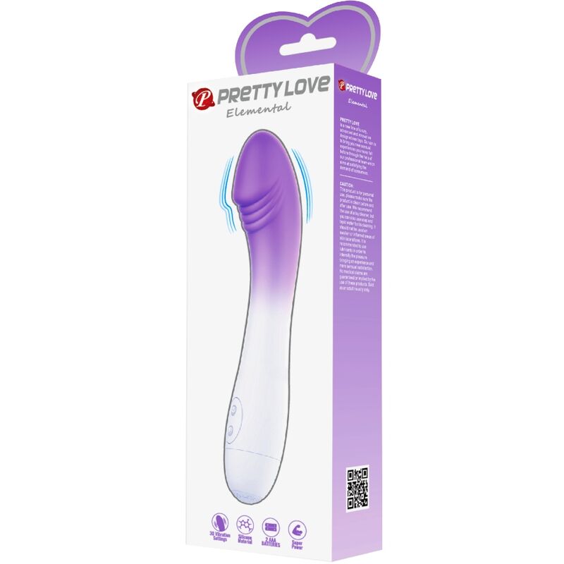 PRETTY LOVE - VIBRATORE ELEMENTAL G-SPOT 30 VIBRAZIONI VIOLA