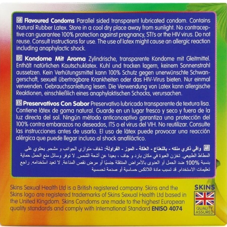 SKINS - PRESERVATIVI MULTIGUSTO PREMIUM CONFEZIONE DA 4
