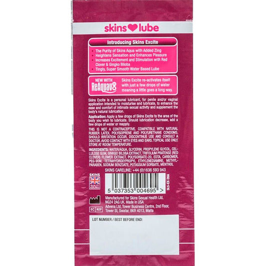 SKINS - EXCITE LUBRIFICANTE A BASE D'ACQUA MONODOSE 5 ML