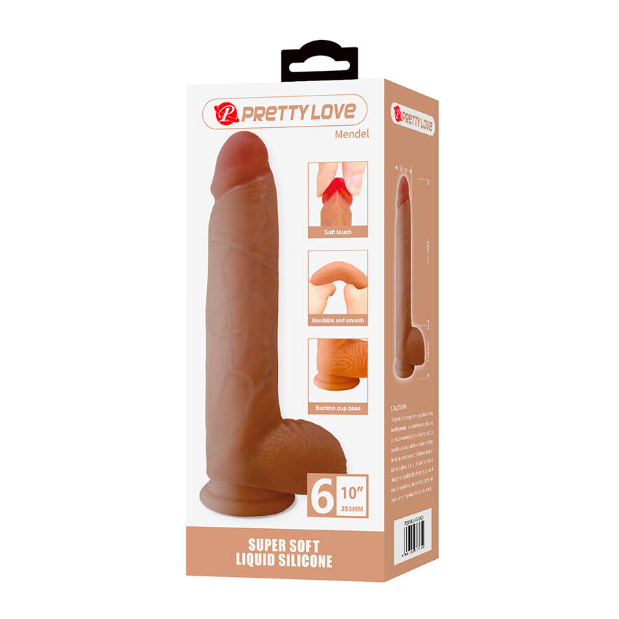 PRETTY LOVE - MENDEL DILDO REALISTICO CON VENTOSA 25,5 CM -Ø- 5,6 CM