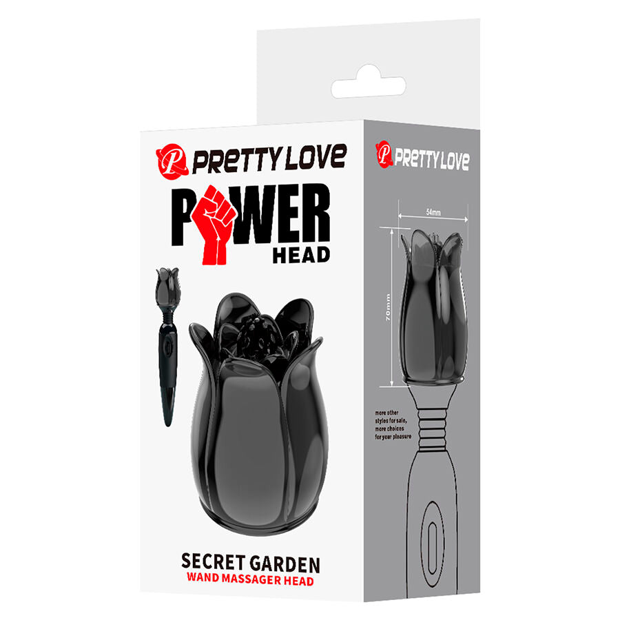 PRETTY LOVE - SECRET GARDEN TESTA DA MASSAGGIO NERA