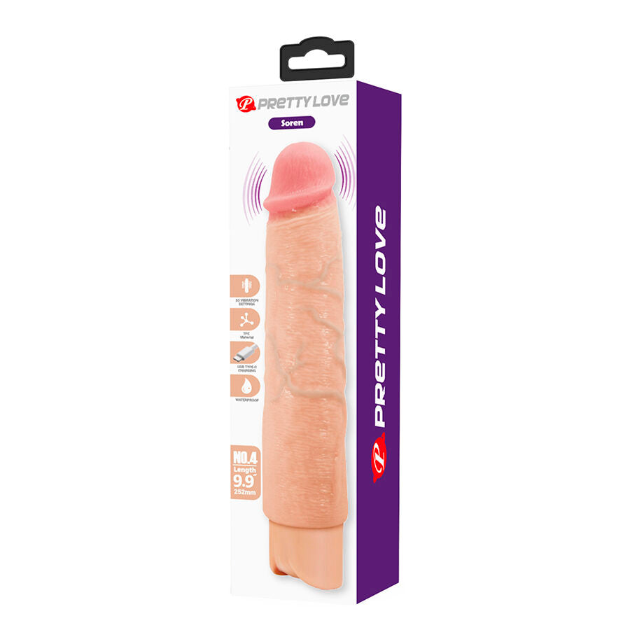 PRETTY LOVE - SOREN VIBRATORE REALISTICO FLESSIBILE