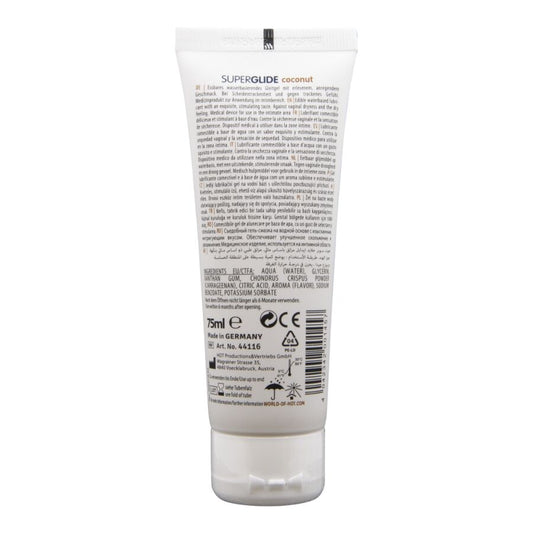 HOT - SUPERGLIDE LUBRIFICANTE COMMESTIBILI A BASE D'ACQUA DI COCCO 75 ML
