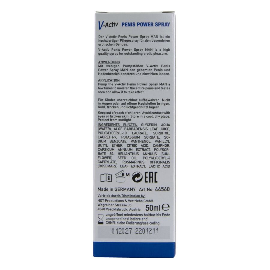 HOT - V-ACTIV PENIS POWER SPRAY PER UOMO 50 ML