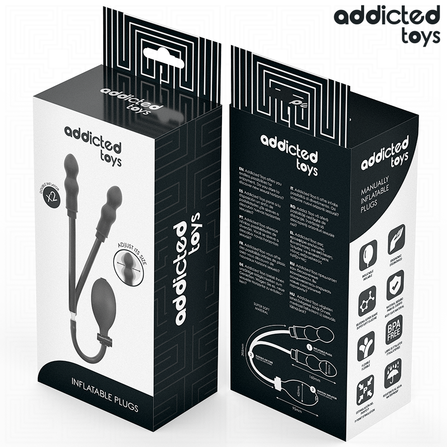 ADDICTED TOYS - DOPPIO TAPPO ANALE GONFIABILE MODELLO 1