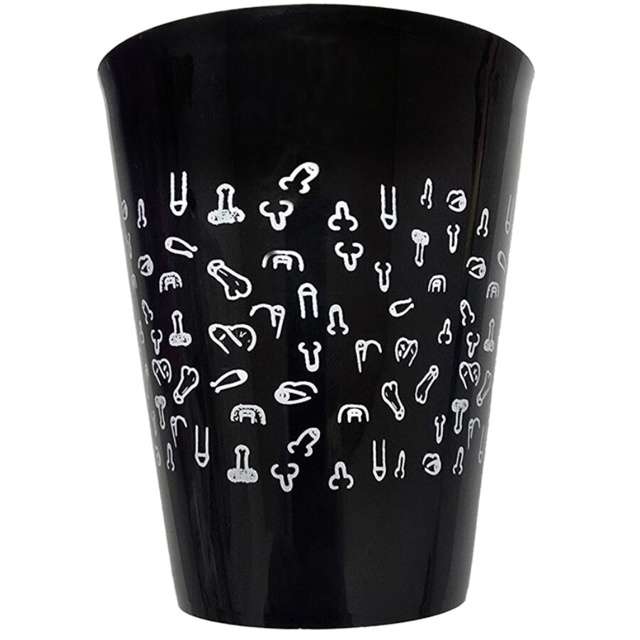 DIABLO PICANTE - TAZZA NERA 500 ML CON PENI BIANCHI