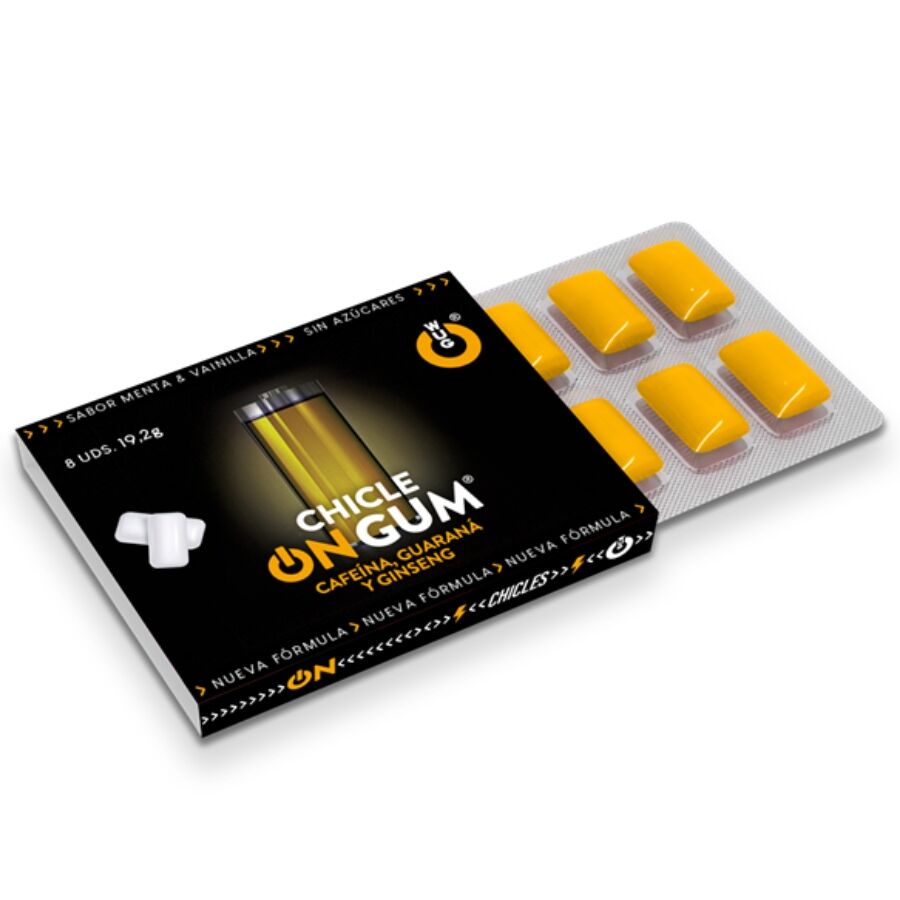 WUG GUM - ON CON CAFFEINA, GINSENG E GOMMA DI GUARANÀ 1 X 8 UNITÀ
