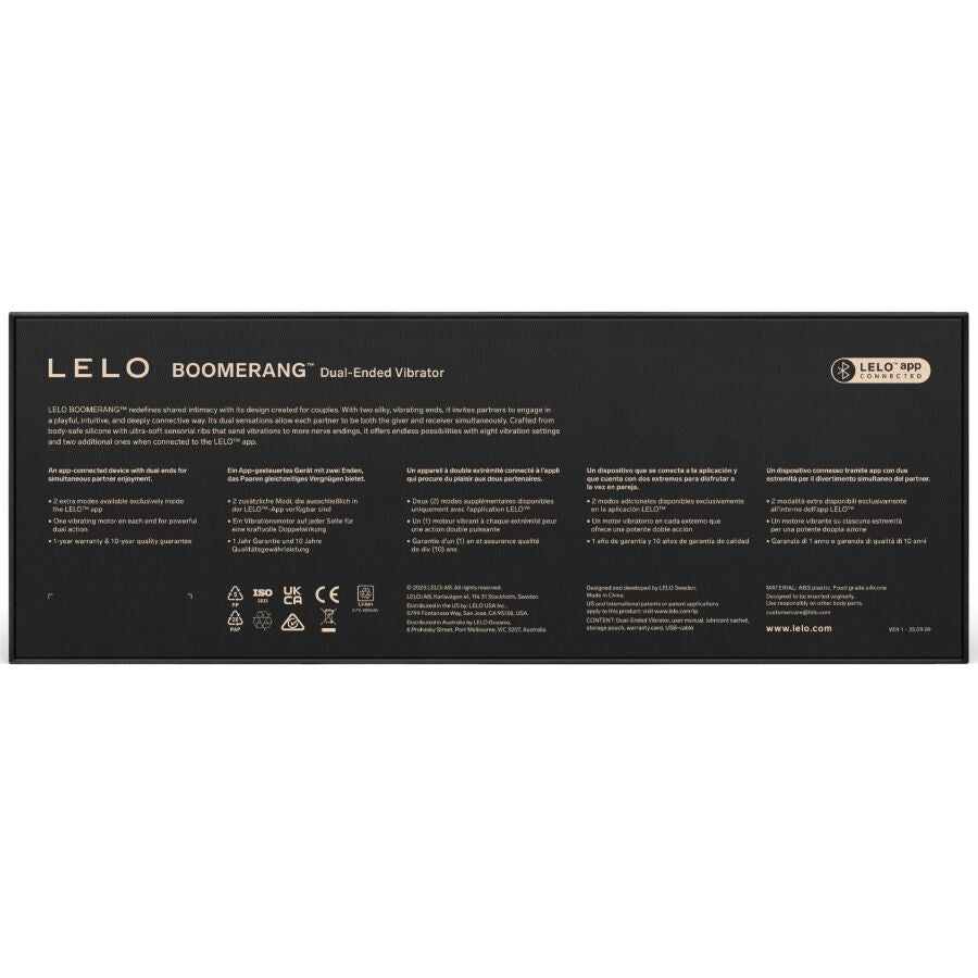 LELO - BOOMERANG VIBRATORE A DOPPIA ESTREMITÀ VIOLA