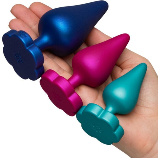 ROMP - KIT PER ALLENAMENTO ANALE LUSTER S/M/L CON BASE A FORMA DI FIORE