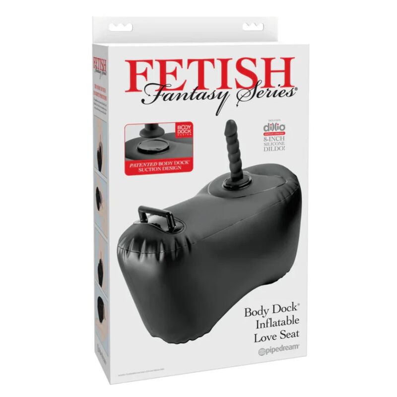 FETISH FANTASY SERIES - BODY DOCK SEGGIOLINO GONFIABILE CON DILDO 69,2 CM NERO