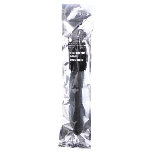 ALL BLACK - DOCCIA ANALE HINCHABLE IN SILICONE 27 CM