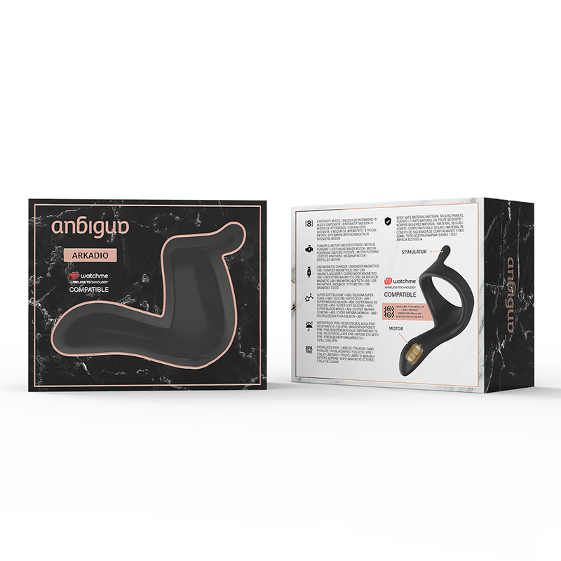 ANBIGUO - ARKADIO STIMOLATORE DEL GLANDE E DEL PERINEO COMPATIBILE CON TECNOLOGIA WIRELESS WATCHME