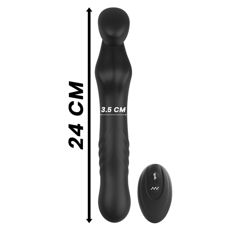 IBIZA - VIBRATORE SENZA CINGHIA CON TELECOMANDO UP & DOWN