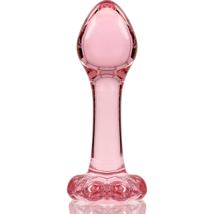 NEBULA SERIES BY IBIZA - MODELLO 2 PLUG ANALE VETRO BOROSILICATO ROSA 11 CM -O- 3.5 CM