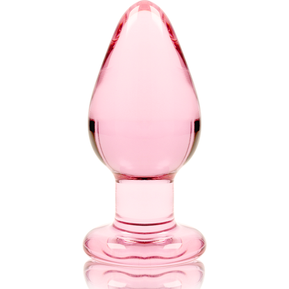 NEBULA SERIES BY IBIZA - MODELLO 3 PLUG ANALE VETRO BOROSILICATO ROSA 11 CM -O- 5 CM