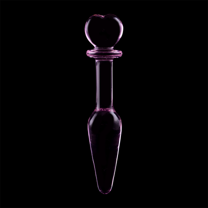 NEBULA SERIES BY IBIZA - MODELLO 7 PLUG ANALE VETRO BOROSILICATO ROSA 13.5 CM -O- 3 CM