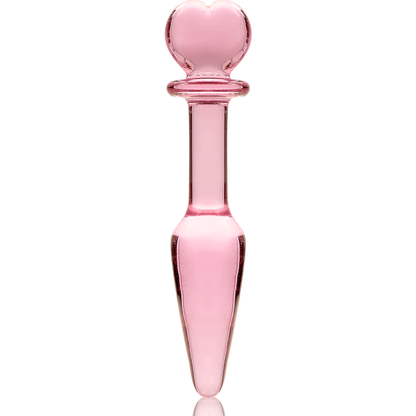 NEBULA SERIES BY IBIZA - MODELLO 7 PLUG ANALE VETRO BOROSILICATO ROSA 13.5 CM -O- 3 CM