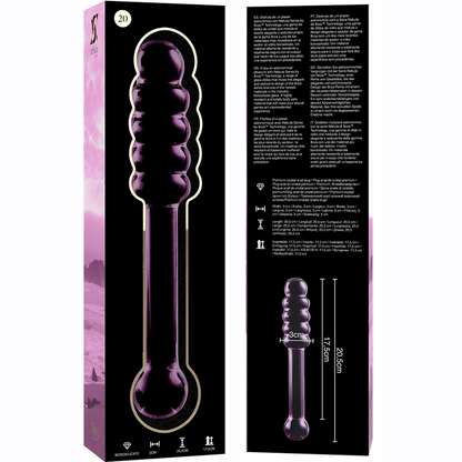 NEBULA SERIES BY IBIZA - MODELLO 20 DILDO IN VETRO BOROSILICATO ROSA 20.5 CM -O- 3 CM