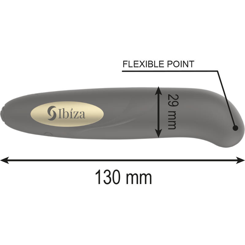 IBIZA - STIMOLATORE CLITORIDE CARICATORE USB 10 MODALIT VIBRAZIONE DORATO 13 X 2,9 CM