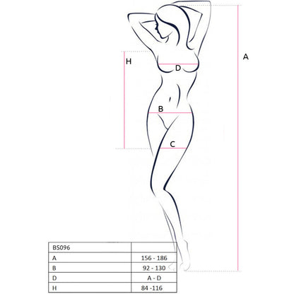 PASSION - BS096 BODYSTOCK ROSSO TAGLIA UNICA