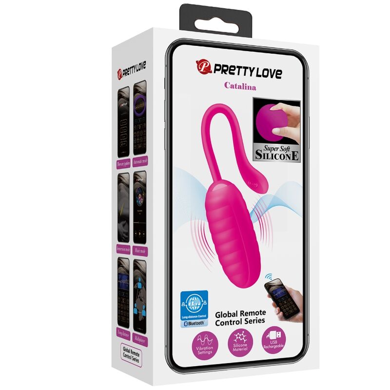 PRETTY LOVE - UOVO VIBRANTE RICARICABILE ROSA CATALINA APP