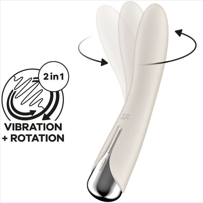 SATISFYER - VIBRATORE ROTATORE SPINNING VIBE 1 G-SPOT BEIGE