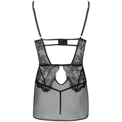 LIVCO CORSETTI FASHION - BARIRIN LC 90633 CAMICIA + PANTY NERO L/XL