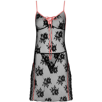 LIVCO CORSETTI FASHION - KARONIN LC 90628 CAMICIA + PANTY NERO L/XL