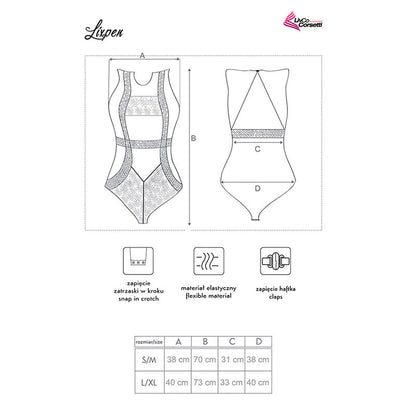 LIVCO CORSETTI FASHION - LIXPEN LC 90612 CORPO NERO L/XL