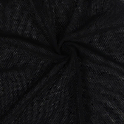 SUBBLIME - BABYDOLL TULLE CON DETTAGLI PIZZO E FIORI NERO L/XL