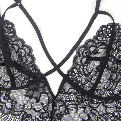 SUBBLIME - COSTUME POLIZIA CORPO IN PIZZO NERO L/XL