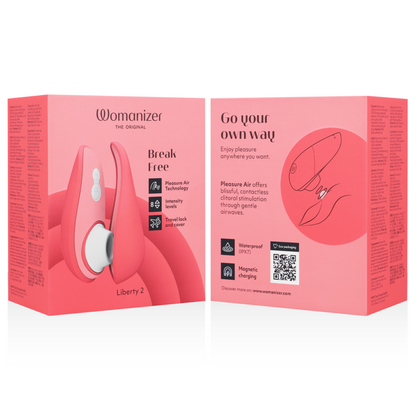 WOMANIZER - LIBERTY 2 STIMOLATORE CLITORIDEO E ASPIRAZIONE ROSA