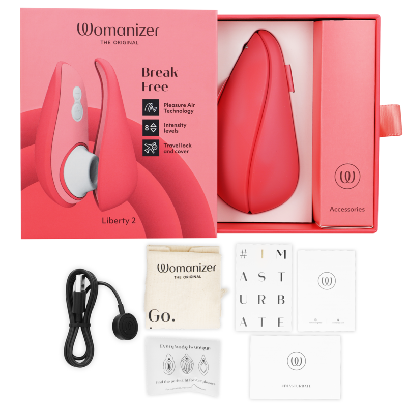 WOMANIZER - LIBERTY 2 STIMOLATORE CLITORIDEO E ASPIRAZIONE ROSA