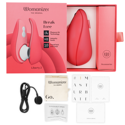 WOMANIZER - LIBERTY 2 STIMOLATORE CLITORIDEO E ASPIRAZIONE ROSA