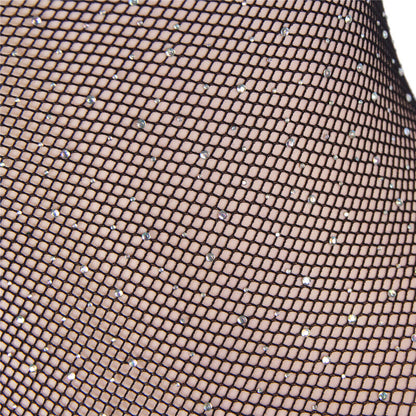 SUBBLIME - 952297 BODY A RETE LUCIDA CON SPALLE SCOPERTE MANICA LUNGA NERO TAGLIA UNICA