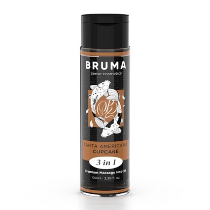 BRUMA - OLIO DA MASSAGGIO PREMIUM EFFETTO CALORE SAPORE CUPACKE 3 IN 1 - 100 ML