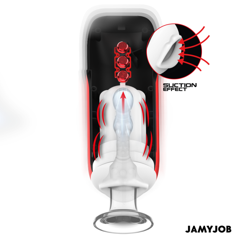 JAMYJOB - BLAZE MASTURBATORE AUTOMATICO CON 5 MODALITÀ DI ASPIRAZIONE E VIBRAZIONE