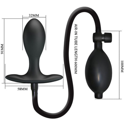 PRETTY LOVE - PLUG ANALE GONFIABILE NERO