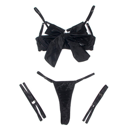SUBBLIME - 955205 COMPLETO REGGISENO CON FIOCCO NERO REGOLABILE L/XL