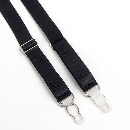 SUBBLIME - 955243 REGGISENO BONDAGE NERO CON GIARRETTIERA L/XL