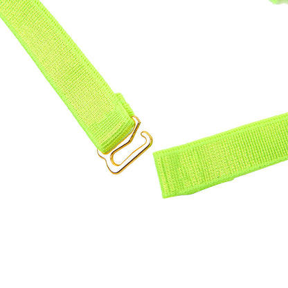 SUBBLIME - 955274 COMPLETO REGGISENO CON COLLANA E DETTAGLI GAMBA VERDE FLUORESCENTE S/M
