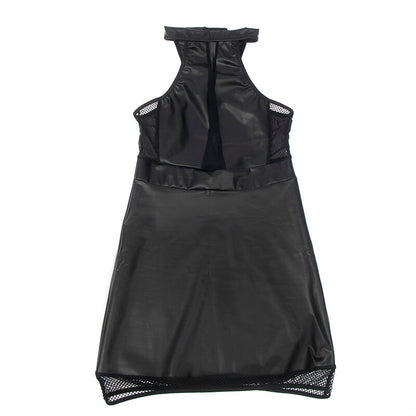 SUBBLIME - 955489 ABITO CON SCOLLO ALTO E TRASPARENZE NERO L/XL