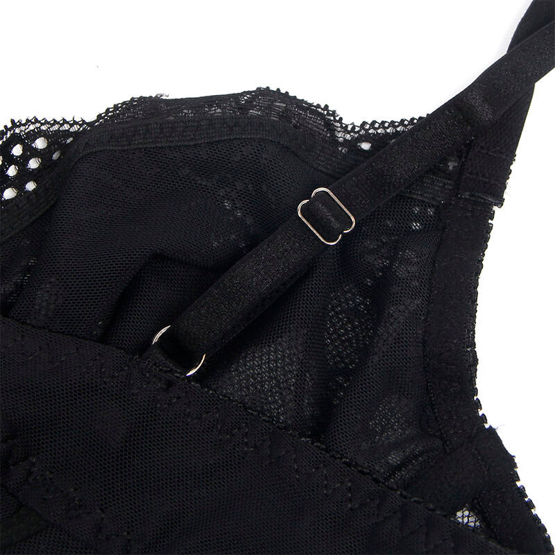 SUBBLIME - 955618 BODY IN PIZZO CON CHIUSURA INFERIORE NERO S/M