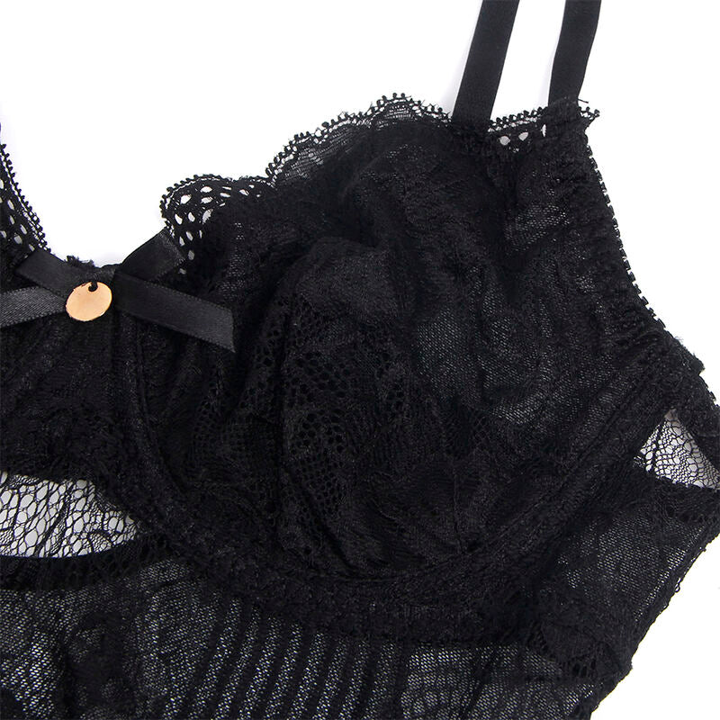 SUBBLIME - 955625 BODY IN PIZZO CON CHIUSURA INFERIORE NERO L/XL