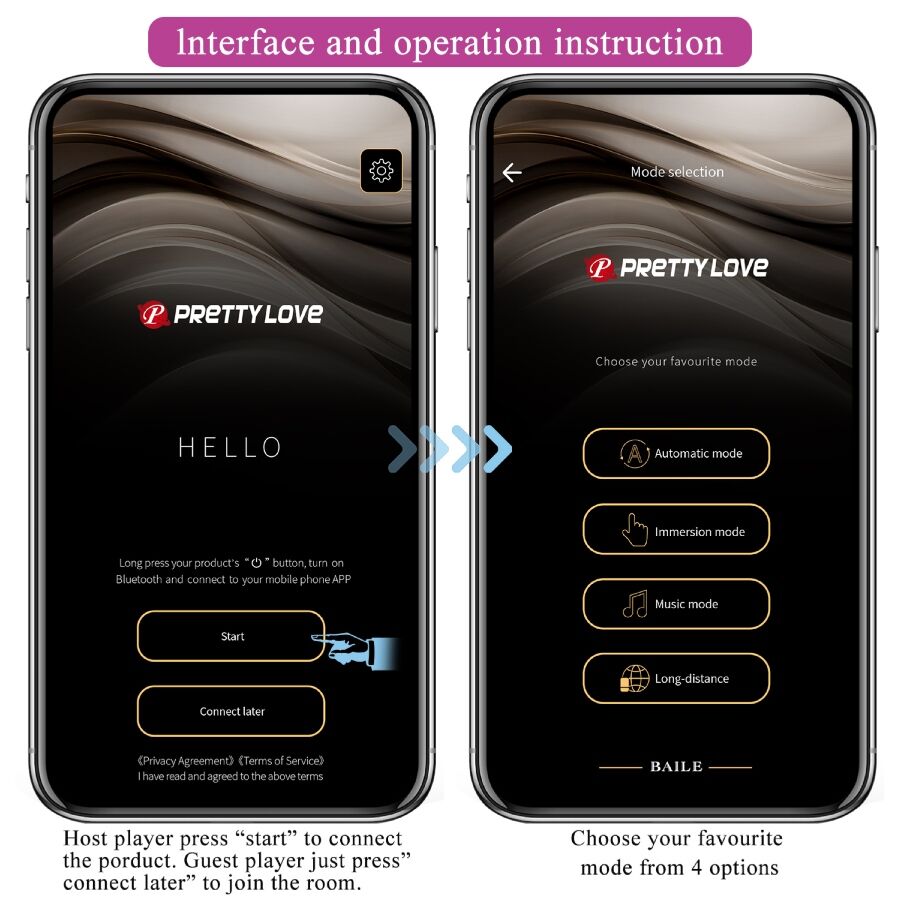 PRETTY LOVE - VIBRATORE CONTROLLATO DA APP LEVIATHAN VIOLA