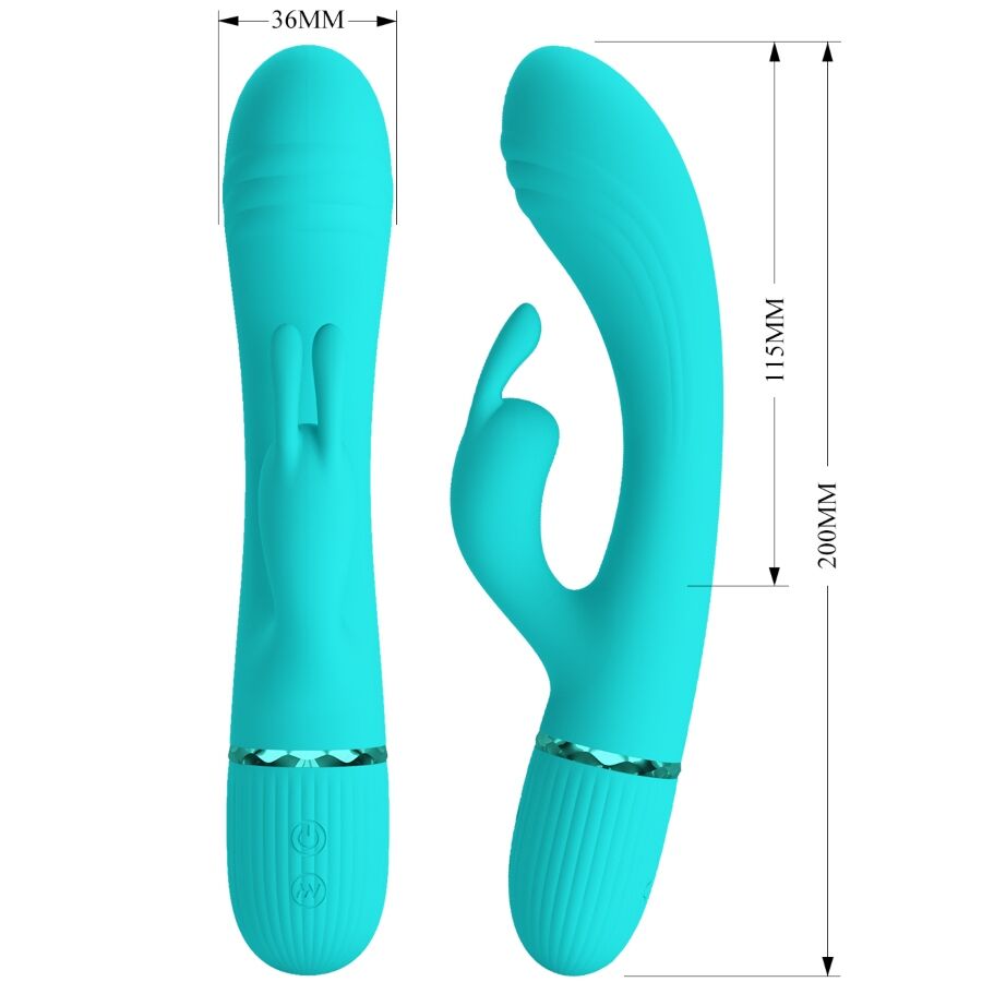 PRETTY LOVE - SCOCCO VIBRATORE CONIGLIO TURCHESE